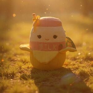 Custom Banana Strawberry Milk 8” Amelie Squishmallow Animal Plush Toy
